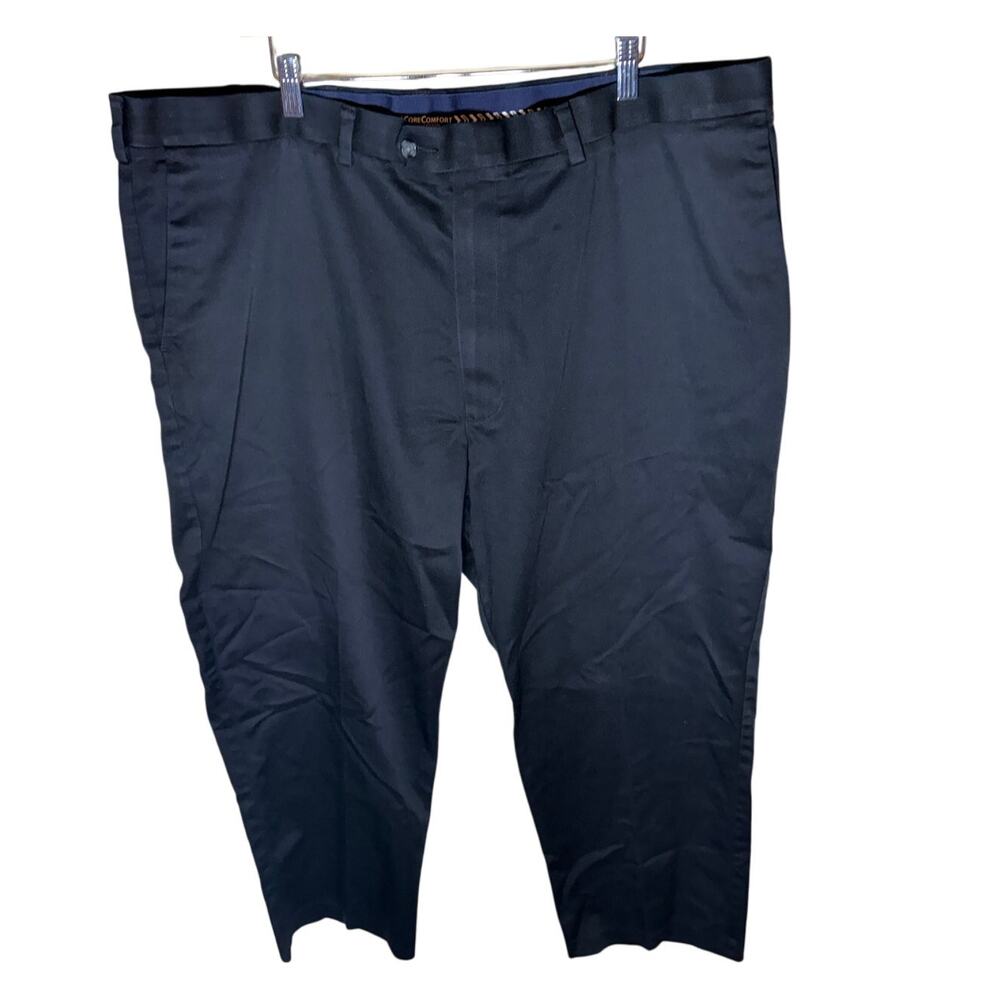 Roundtree & Yorke Pants Mens 44x29 Navy travelSMART‎ Classic Fit CoreComfort
